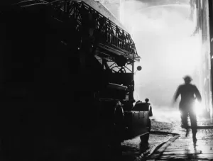Firemen at Britannia Row, Clerkenwell, London Print 22nd March 1944