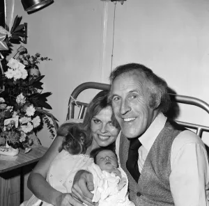 Bruce Forsyth with Newborn Daughter Louisa, 1977 Print
