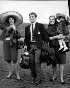 Lisbon Lions Prints: Bertie Auld with Family after 1967 European Cup Win Print