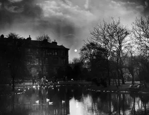 An Evening View of Alexandra Park Print, Glasgow Circa 1950