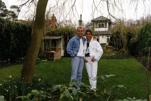Wayne Dobson Magician with Wife Karen in Garden Print
