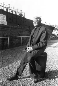 Cary Grant Visits SS Great Britain Print, Circa 1975