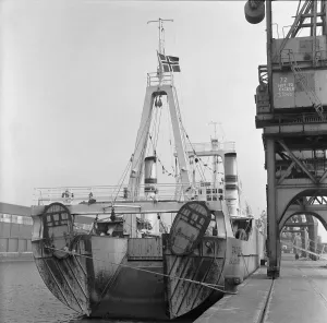St Andrews Prints: The Norwegian Trawler Gadus Print - St Andrews Dock 1968