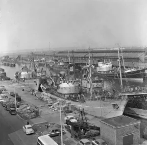 St Andrews Prints: Trawlers in St Andrews Dock, Hull Print 25th April 1968