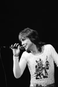 Prints of ***Please note, there is movement in this picture, but it is included as it is a nice feature in this instance*** David Cassidy, singer, actor and musician, in concert at Wembley Arena. London Music Prints: David Cassidy in Concert at Wembley Arena Print 1973
