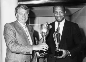 Cyrille Regis Prints: Bobby Robson and Cyrille Regis Print, 11th May 1987