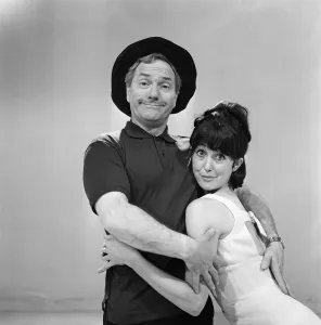 1100to1199 Prints: Dick Emery and Una Stubbs Rehearsal Print, 10th July 1963