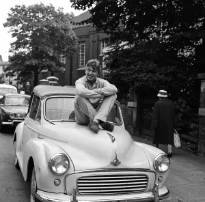 Mirror Prints: Tommy Steele with Morris Minor, 27th August 1962 Print