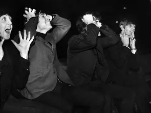 The Beatles Mimic Screaming Fans, 22nd December 1963 Print
