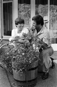 Tony Blackburn at Home with Sister Jacqueline Print 3rd September 1980