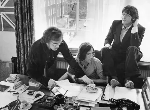 The Beatles in Apple Headquarters Print, June 1968