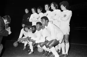 Santos FC at Villa Park, Pele in Action 1972 Print