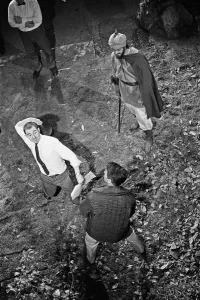 Derek Ware Fight Co-ordinator Rehearses The Crusades Scene Print 16th February 1965
