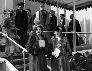Princess Elizabeth Visits Manchester Print 1949