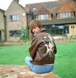 Prints of Mike Oldfield, pictured at home in Denham, Buckinghamshire. Michael Gordon Oldfield (born 15 May 1953) is an English multi-instrumentalist and composer Music Prints: Mike Oldfield Print at Home in Denham, Buckinghamshire 1982