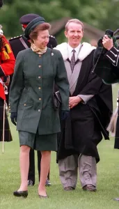 Print of Princess Anne visiting Queen Victoria School in Dunblane