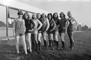 Workers in hot pants at Dewhirst, Redcar print