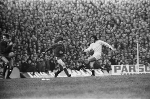 Black and white print of George Best in action at Ayresome Park