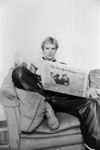 Print of The Police on tour in America, January 1982