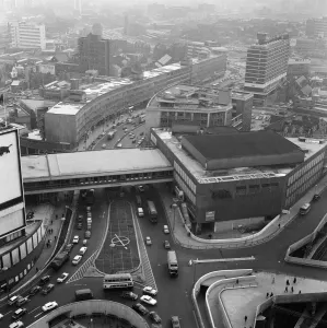 Aerial View of Birminghams Bull Ring Print (1967)