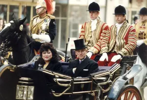 01415 Prints: Print of Prince Philip with the Sultana of Brunei at Victoria Station