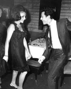 Joan Collins and Lionel Blair Print - April 1964 Nightclub Photo