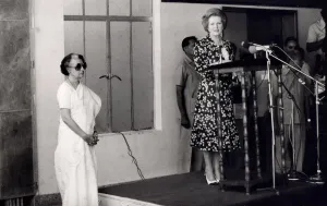 01415 Prints: Margaret Thatcher Print - India 1981 Speech