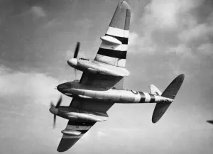 RAF Fighter Command Prints: Mosquito MK XVIII plane of RAF Fighter Command in flight during the Second World War