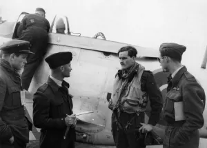 RAF Fighter Command Prints: Long range Mustangs of R. A. F. Fighter Command escorted Lancasters of R. A. F