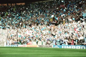 Queens Park Rangers Fans at Old Trafford Print, 1995 FA Cup Quarter Final