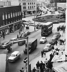 1500to1599 Prints: Swansea Print: Collage Street to Kingsway, 2nd April 1964