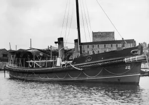 RNLI Prints: 1927 Print of Robert and Marcella Beck in Plymouth
