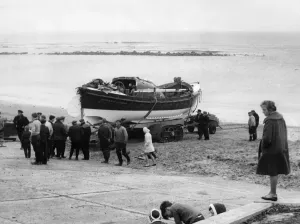 RNLI Prints: Print of The Newbiggin lifeboat Richard Ashley