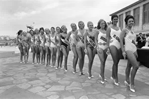 Images Dated 16th August 1970: Miss United Kingdom beauty contest at Blackpool. The contestants pose for