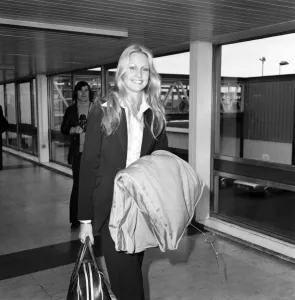 Miss World Anneline Kriel of South Africa at Heathrow airport Miss World Anneline Kriel of South Africa at Heathrow airport