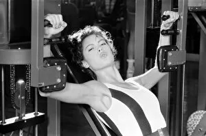 Images Dated 8th January 1987: Model Andrea Kovic working out at the Covent Garden Fitness Centre. 8th January 1987