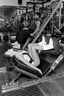 Images Dated 8th January 1987: Model Andrea Kovic working out at the Covent Garden Fitness Centre. 8th January 1987