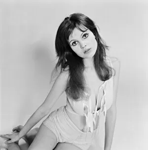 Images Dated 25th March 1971: Model and horror film actress Madeline Smith poses in the studio. 25th March 1971