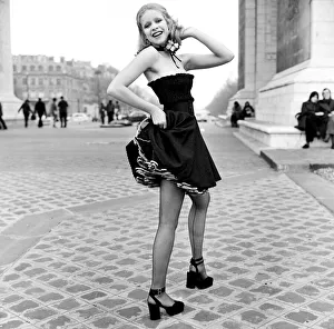Model Jo Howard pictured wearing sexy little black dress by Vicky Tiel - Ready To Wear Model Jo Howard pictured wearing sexy little black dress by Vicky Tiel - Ready To Wear