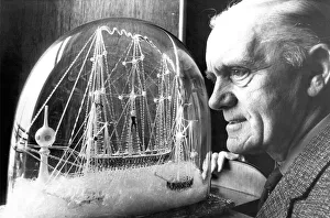 This model of an old sailing ship is made entirely from glass This model of an old sailing ship is made entirely from glass