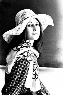 Images Dated 1st April 1971: A model posing with a floppy hat in April 1971