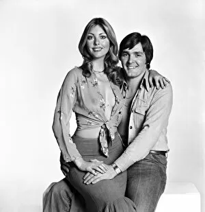 Images Dated 15th April 1975: Models Gillian Duxbury and Peter Glancy pose for a young lovers feature in the Daily