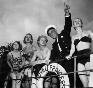 The models and the mate of the Royal Princess who did a little evening cruise up The models and the mate of the Royal Princess who did a little evening cruise up