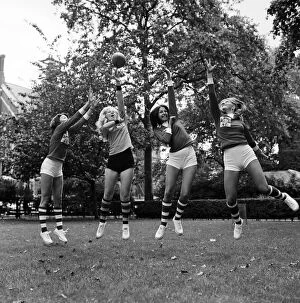 Images Dated 20th September 1974: Models in training at Lincolns Inn Fields for the 'World'