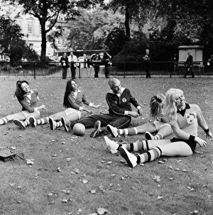 Images Dated 20th September 1974: Models in training at Lincolns Inn Fields for the 'World'