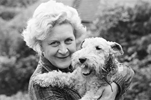 Molly Sugden with her dog Muffin 25th May 1978 Molly Sugden with her dog Muffin 25th May 1978