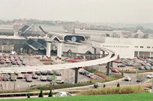 Images Dated 15th April 1993: Monorail at Merry Hill Shopping Centre in Brierley Hill, Metropolitan Borough of Dudley