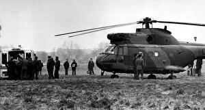 Images Dated 19th December 1980: A four month old baby was flown 800 miles, by a RAF Westland Puma helicopter