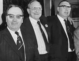 Images Dated 22nd April 1977: Moss Evans Delegate Transport and General Workers Union with Jack Jones