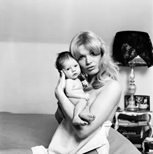 Mother and child. Model Erika Bergmann and Baby girl. Mother and baby, Erika and Ariane